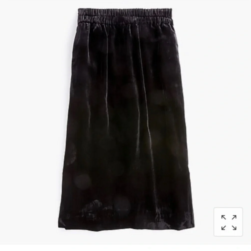 J Crew Black Velour Skirt Size Small